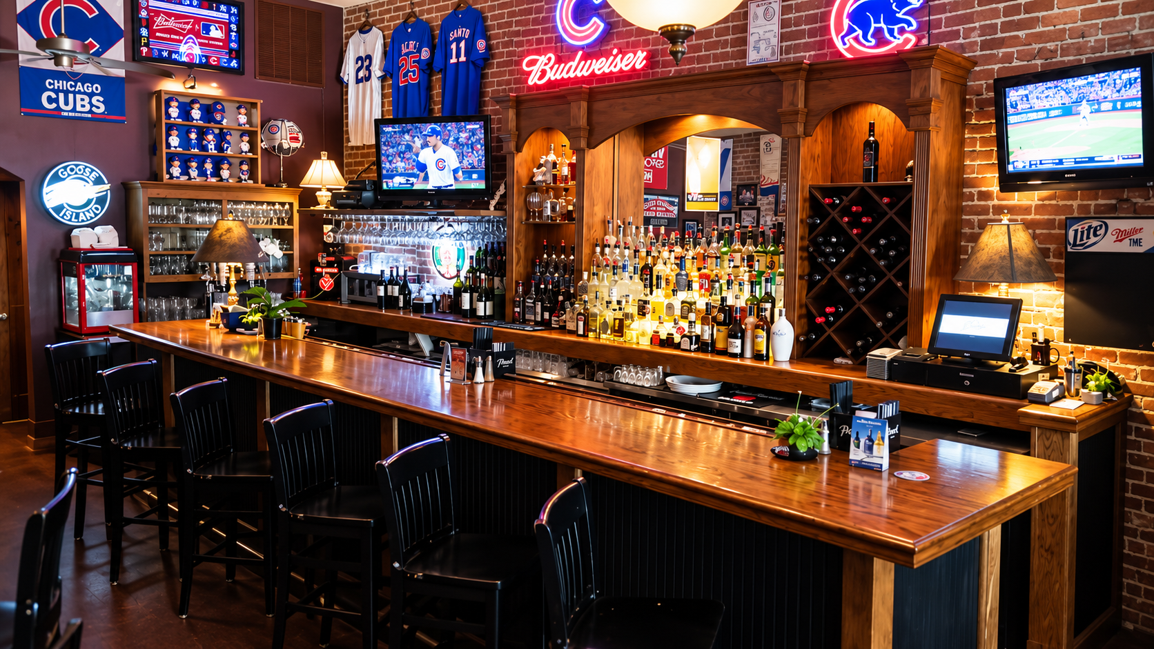 The bar interior at The Swizzle Stick